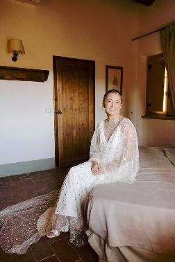 Caroline wearing White Couture by Jodi Moylan