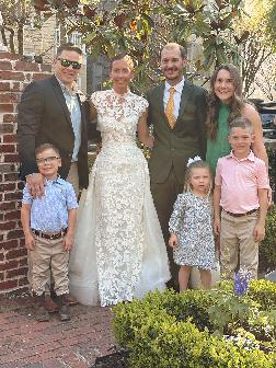 Brianne wearing Verdin Wedding Dress