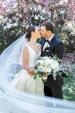 Abigail wearing a White Couture wedding gown by Jodi Moylan